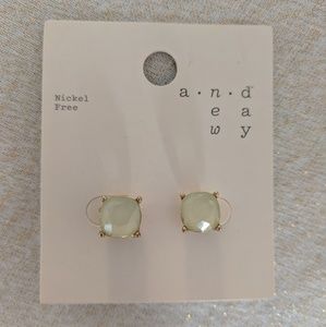 A New Day • Green Stud Earrings